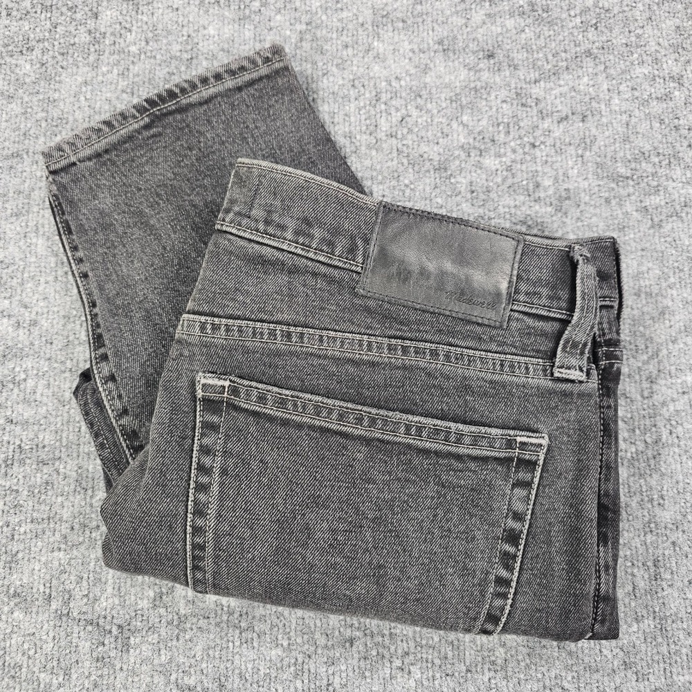 Madewell Men's Relaxed Taper Jeans Size 32x30 Faded Black Wash Stretch Denim
